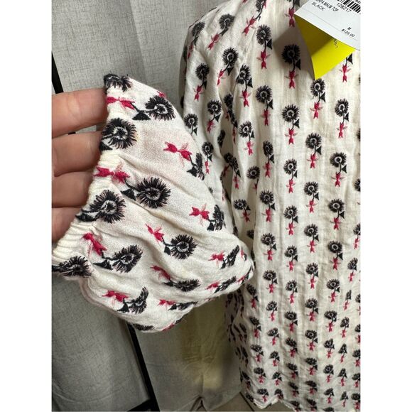 Roller Rabbit‎ 100% Cotton Embroidered Boho Top Shirt Blouse Medium NWT - Picture 6 of 6